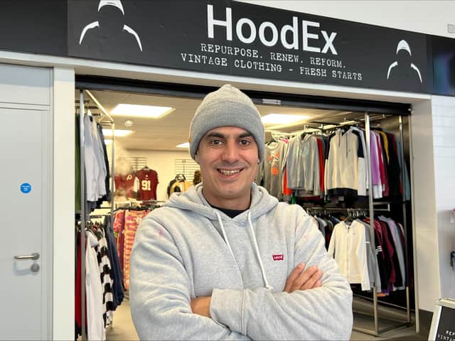 Ricky Gleeson in front of the HoodEx shop in South Shields Interchange