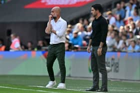 Mikel Arteta and Pep Guardiola