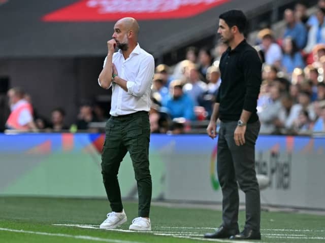 Mikel Arteta and Pep Guardiola