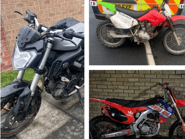 Officers have seized 42 vehicles as part of a crackdown on motorcycle crime. Photo: Northumbria Police.
