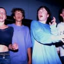 Clubbers on the main stage at the Hacienda, 1989