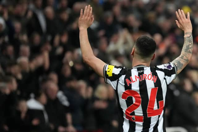 Newcastle United winger Miguel Almiron. (Photo by ANDY BUCHANAN/AFP via Getty Images)