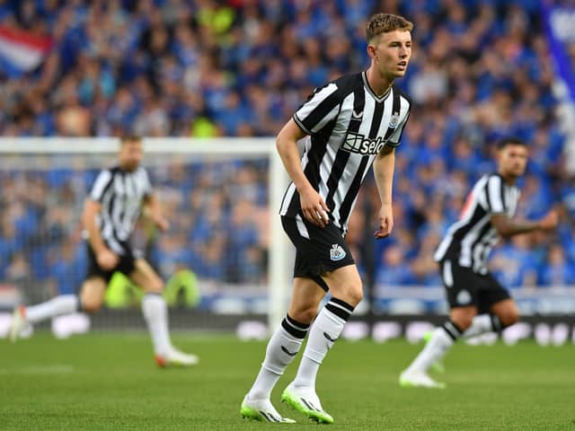 Newcastle United midfielder Joe White. (Photo by Mark Runnacles/Getty Images)