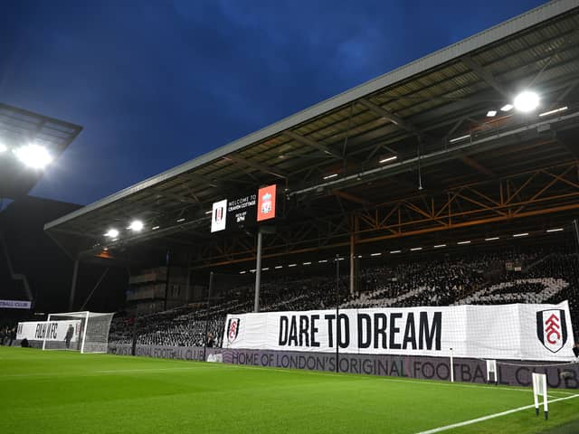 A general view of Fulham's Craven Cottage before their Carabao Cup semi-final against Liverpool. (Photo by Mike Hewitt/Getty Images)