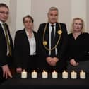 Councillor John McCabe, the Mayor of South Tyneside (centre), with South Tyneside Council Chief Executive Jonathan Tew, Jarrow MP Kate Osbourne, South Shields MP Emma Lewell-Buck and Council Leader, Councillor Tracey Dixon. Photo: South Tyneside Council.