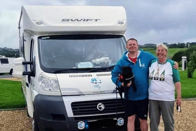James and Dionne Riley with their motorhome Tilly.