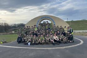 Cadets on their march from Jarrow to Seaburn