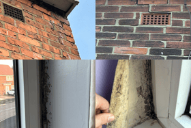 Problems with the roof has caused brick work to bulge and damp within the property.