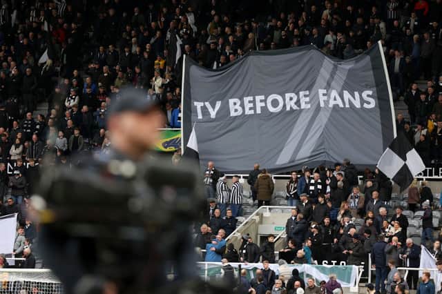 The Wor Flags display at St James' Park.
