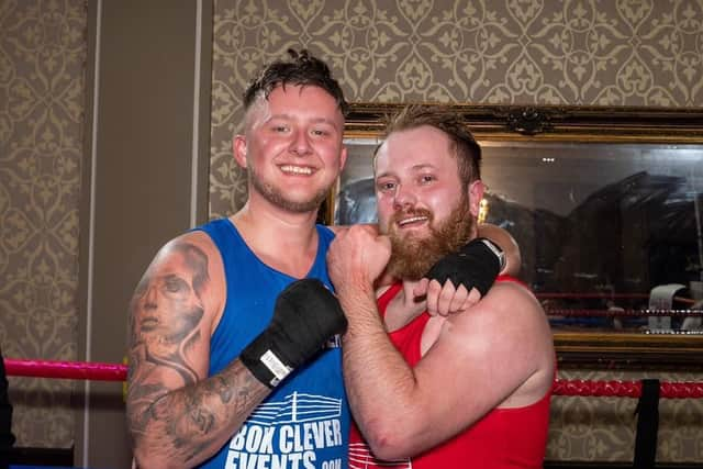 Adam Rossiter and opponent Callum Barron