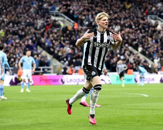 Newcastle United winger Anthony Gordon. Gordon has been nominated for goal of the month whilst Martin Dubravka has been nominated for save of the month.