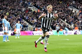 Newcastle United winger Anthony Gordon. Gordon has been nominated for goal of the month whilst Martin Dubravka has been nominated for save of the month.