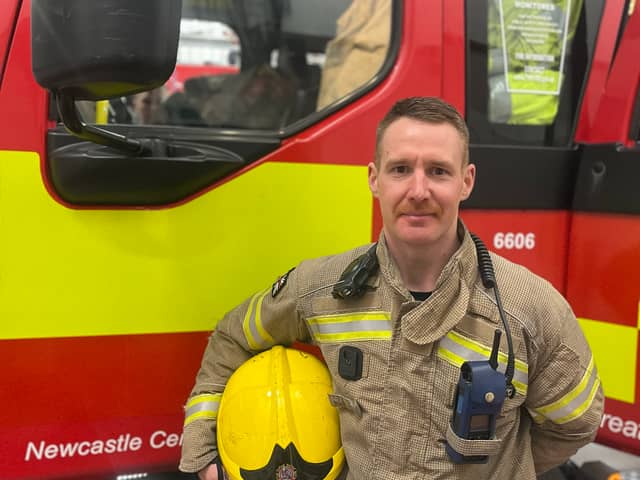 Firefighter Brad Clough from Newcastle Central Community FireStation