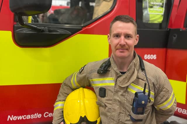 Firefighter Brad Clough from Newcastle Central Community FireStation