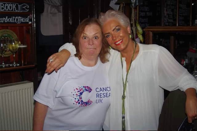 Janet before the head shave with Georgia Johnson
Credit: Paul Dix