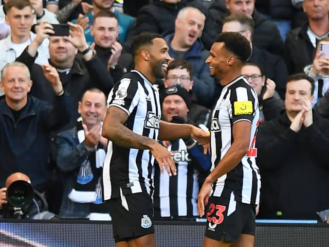Newcastle United pair Callum Wilson and Jacob Murphy. (Photo by ANDY BUCHANAN/AFP via Getty Images)
