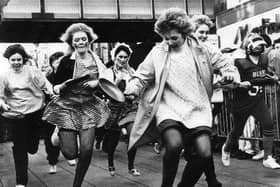 A pancake race in King Street in 1988. 