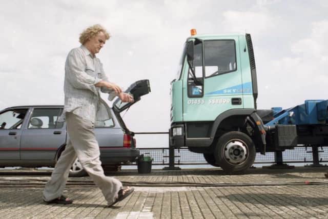 Billy Connolly pictured in Sunderland for the filming of Jimmy Spud in the year 2000.