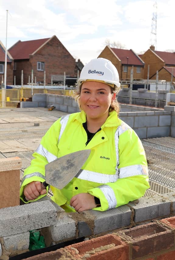 Sophie, 19, qualified as a Level 2 Bricklayer, at the end of her two-year apprenticeship.