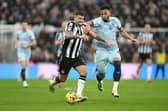Bruno Guimaraes in action against Bournemouth.