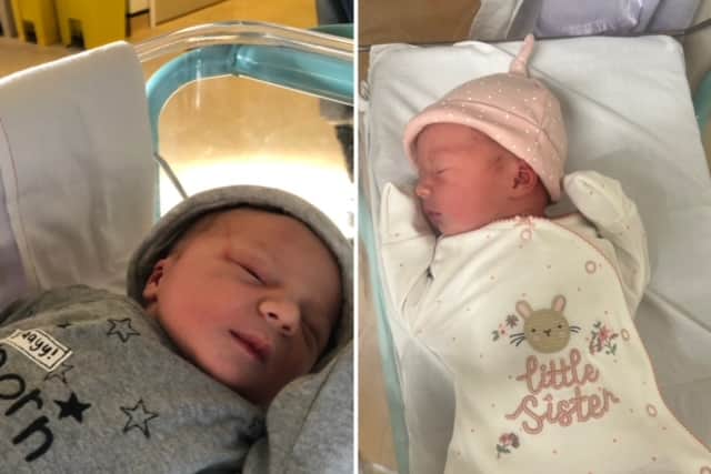 Elijah and Layla as newborns