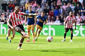 Brentford striker Ivan Toney. Toney has been linked with moves to Newcastle United and Arsenal this summer.