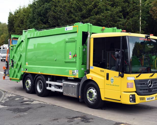 Both grey household and blue recycling bin collections will restart in the borough from Tuesday, February 27. Photo: South Tyneside Council.