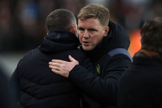 Eddie Howe and Gary O'Neil. Newcastle United face Wolves on Saturday afternoon in the Premier League.