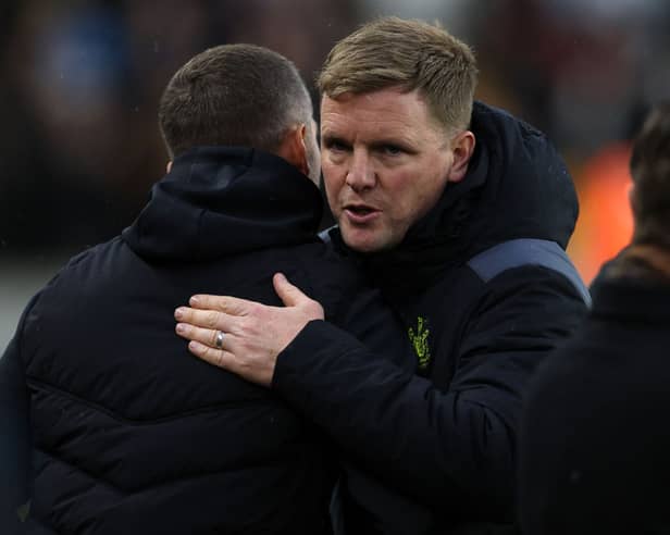 Eddie Howe and Gary O'Neil. Newcastle United face Wolves on Saturday afternoon in the Premier League.