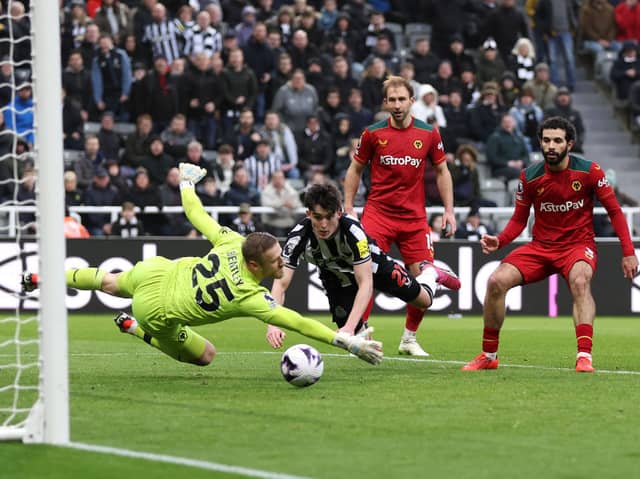 Tino Livramento scored Newcastle United's third during their 3-0 win against Wolves