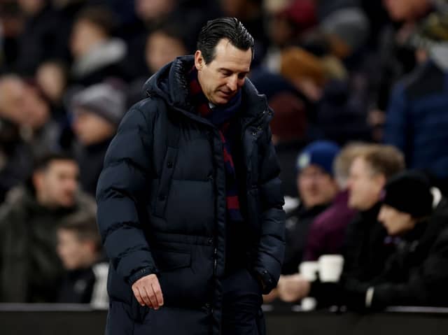 Aston Villa manager Unai Emery. Villa have posted losses of £119.6m amid the Premier League's clampdown on Profit and Sustainability Rules.