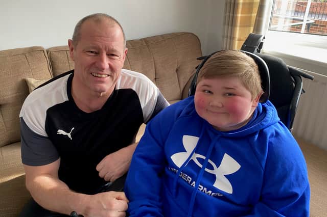 William Calvert with his great uncle, David Cook.