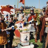Roman soldiers celebrate the Rose Festival in South Shields. 