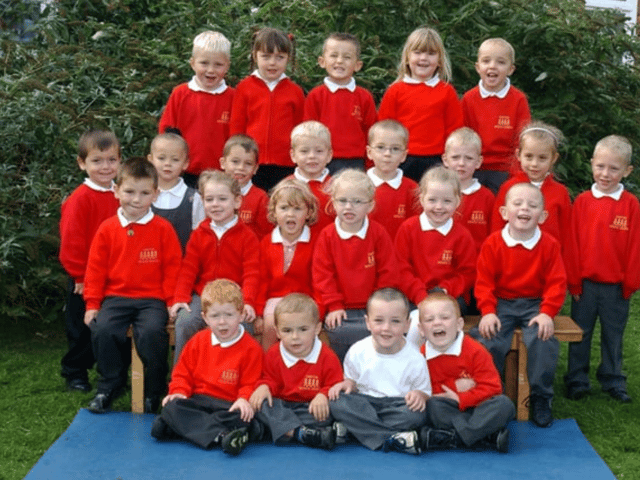 Reception classes at Harton Infants School. These pupils, who were in the classes of Mrs Rutherford, Mrs Hall and Mrs Britton, were all smiles 19 years ago. 