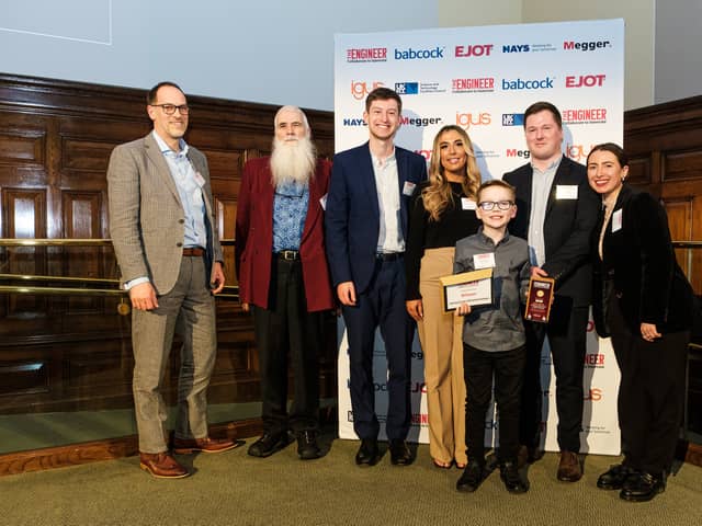 The Project team is pictured with Isaac Usher in the front who was shortlisted in the Young Innovator category
