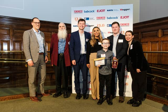 The Project team is pictured with Isaac Usher in the front who was shortlisted in the Young Innovator category
