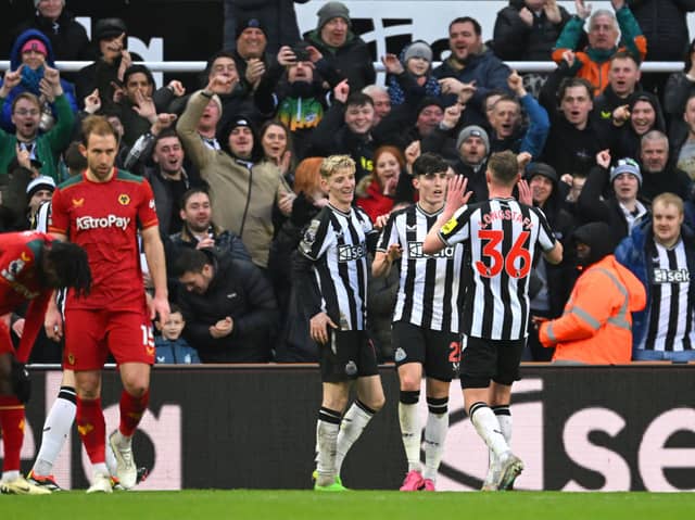 Tino Livramento scored his first ever Newcastle United goal against Wolves.