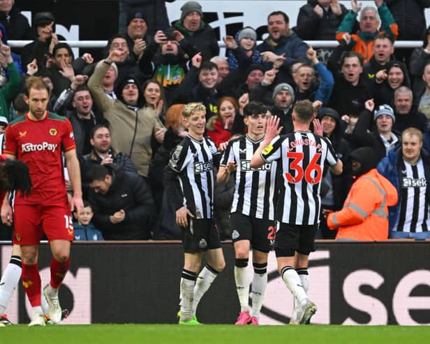 Tino Livramento scored his first ever Newcastle United goal against Wolves.