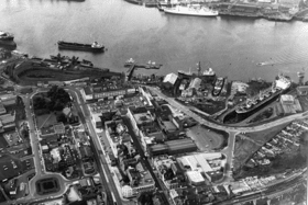 South Shields town centre pictured in this aerial view.
