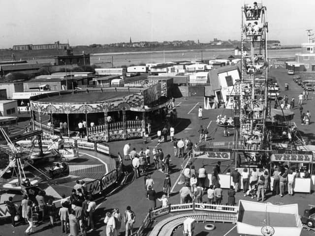 Easter Sunday at the South Shields Fairground in April 1984.