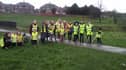Children taking part in the litter pick