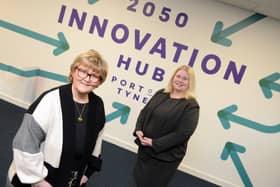 Leader of South Tyneside Council, Councillor Tracey Dixon (left) with Director of Technology and Transformation at Port of Tyne, Dr Jo North.