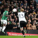 Newcastle United fans at Craven Cottage in January. Newcastle face Fulham on April 6 but train strikes mean travel plans have been disrupted.