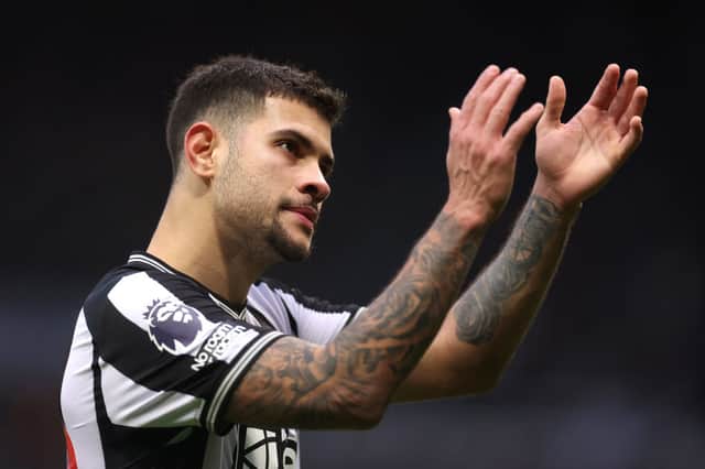 Newcastle United midfielder Bruno Guimaraes. The Brazilian has been linked with a move away from the club this summer with a host of clubs interested in his services.