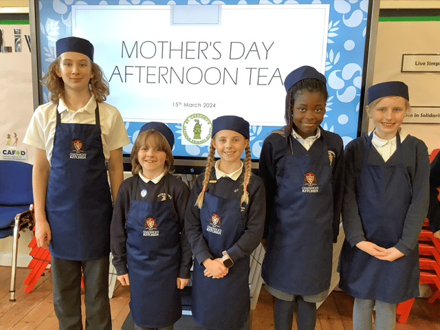 Children at St Gregory’s Catholic Primary School, South Shields, held two
special community events to thank the special women in their lives.