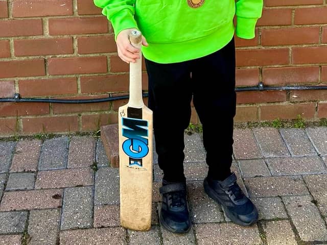 Cricket-loving schoolboy Ethan Johnson aged eight