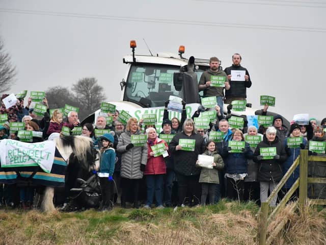 Residents From The “Saving The Fellgate Green Belt” Campaign At The Event In March On Farmland Impacted By The Plans.