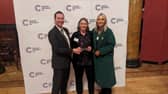 Ann receiving her honorary fellowship at the awards ceremony 