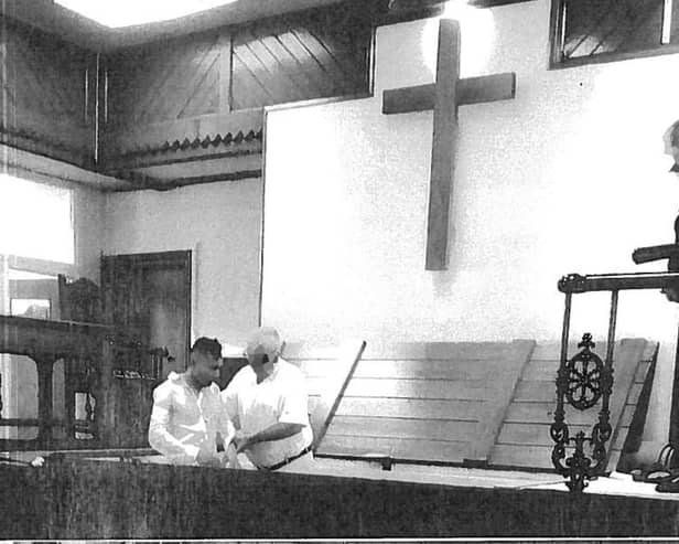 London chemical attack suspect Abdul Ezedi being baptised at Grange Road Baptist Church, in Jarrow, in June 2018. Photo: Judicial Office/PA Wire.