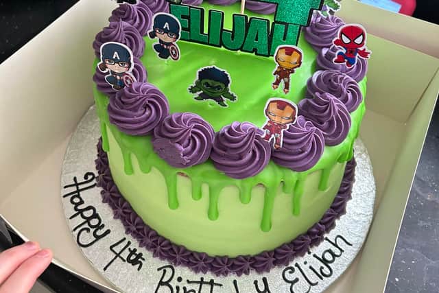 Elijah's Hulk birthday cake